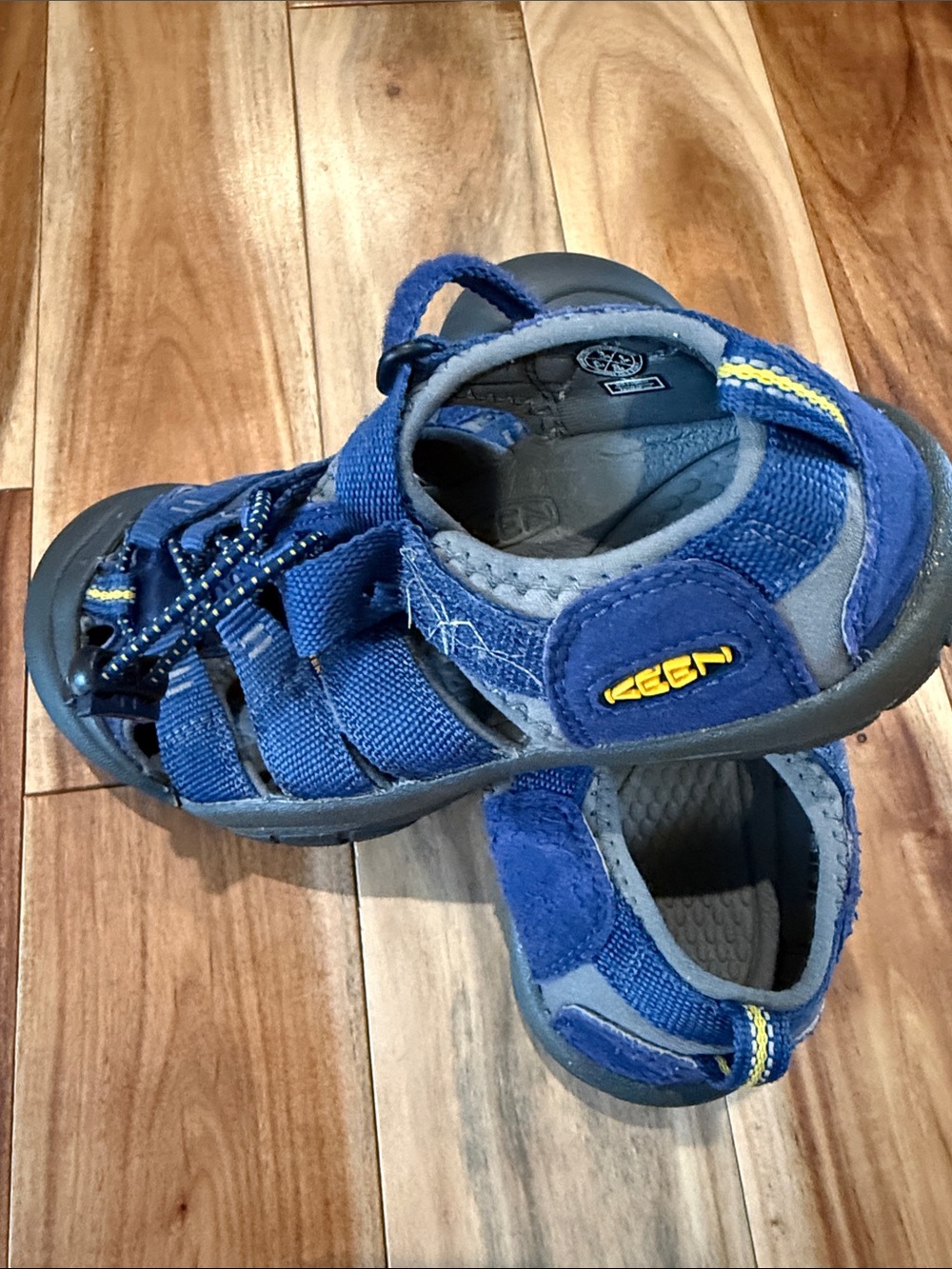 KEEN Kids Blue and Yellow Closed-Toe Sandals